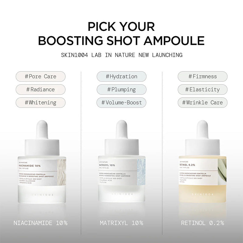 SKIN1004 Madagascar Centella Retinol 0.2 Boosting Shot Ampoule Sérum Anti-Âge 30ml