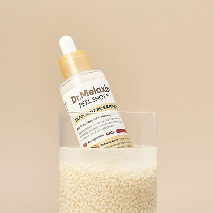 Dr.Melaxin Peel Shot Exfoliant Rice Ampoule Sérum Exfoliant 80ml