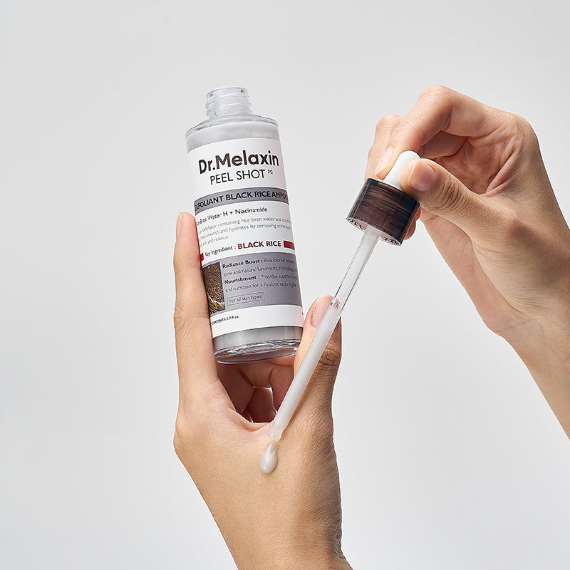 Dr.Melaxin Peel Shot Exfoliant Black Rice Ampoule Sérum Exfoliant 80ml