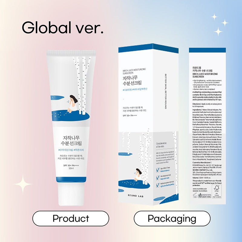 Round Lab Birch Juice Crème Solaire Hydratante SPF50+ PA++++ 50ml