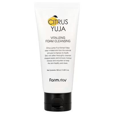 Farmstay Citrus Yuja Vitalizing Foam Cleansing Mousse Nettoyante Éclat 100ml
