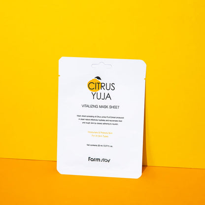 Farmstay Citrus Yuja Masque Tissu Vitalisant Éclat 23ml