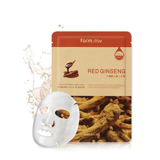 Farmstay Masque Tissu Visible Difference Ginseng Rouge 23ml