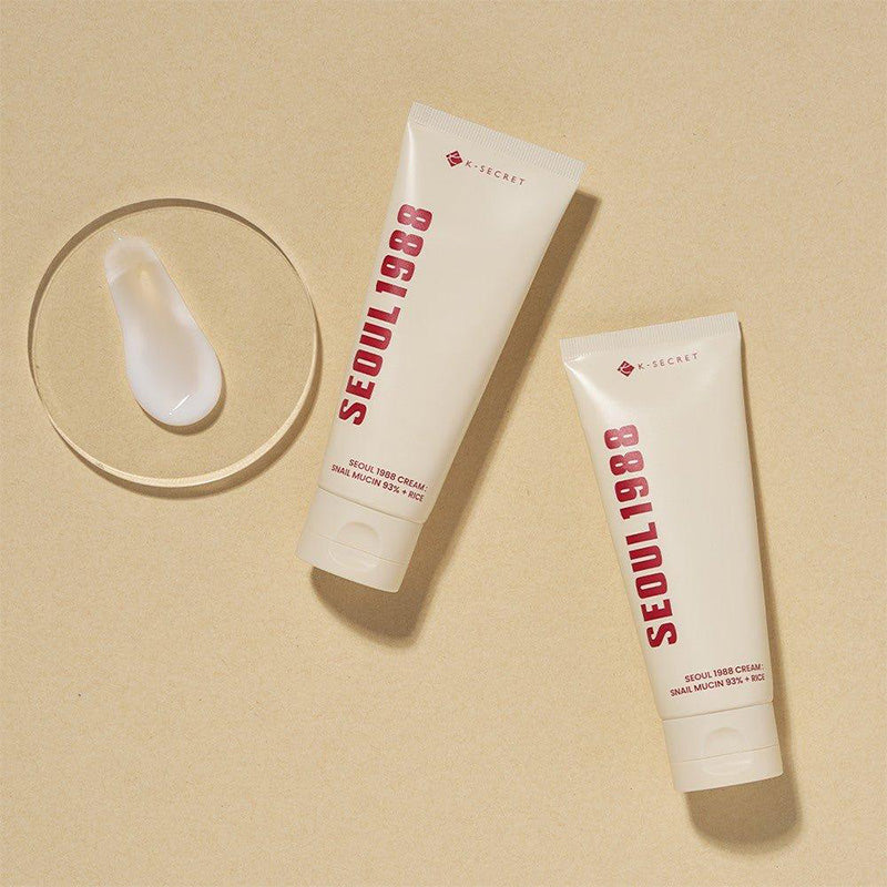 K-SECRET SEOUL 1988 Cream Snail Mucin 93% + Rice Crème Réparatrice 100ml