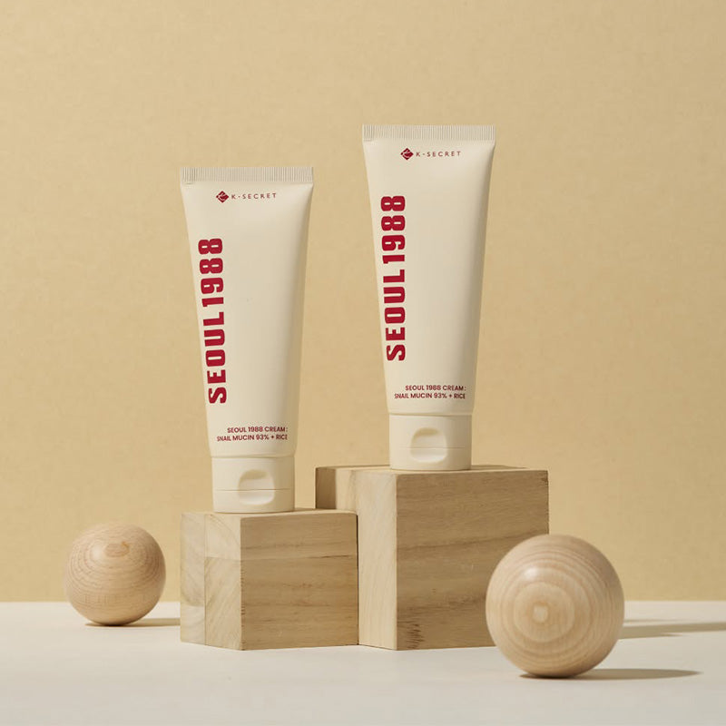 K-SECRET SEOUL 1988 Cream Snail Mucin 93% + Rice Crème Réparatrice 100ml