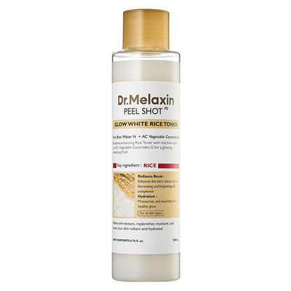 Dr.Melaxin Peel Shot Glow White Rice Toner Tonique Éclat 200ml