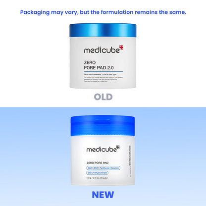 Medicube Zero Pore Pad 2.0 Disques Toniques Exfoliants 155g