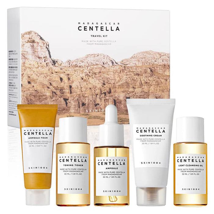 SKIN1004 Madagascar Centella Travel Kit 5-Piece Soothing Skincare Set