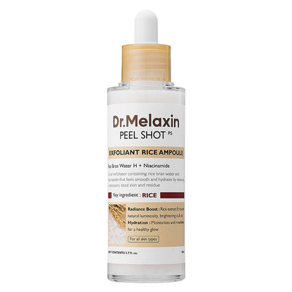 Dr.Melaxin Peel Shot Exfoliant Rice Ampoule Sérum Exfoliant 80ml