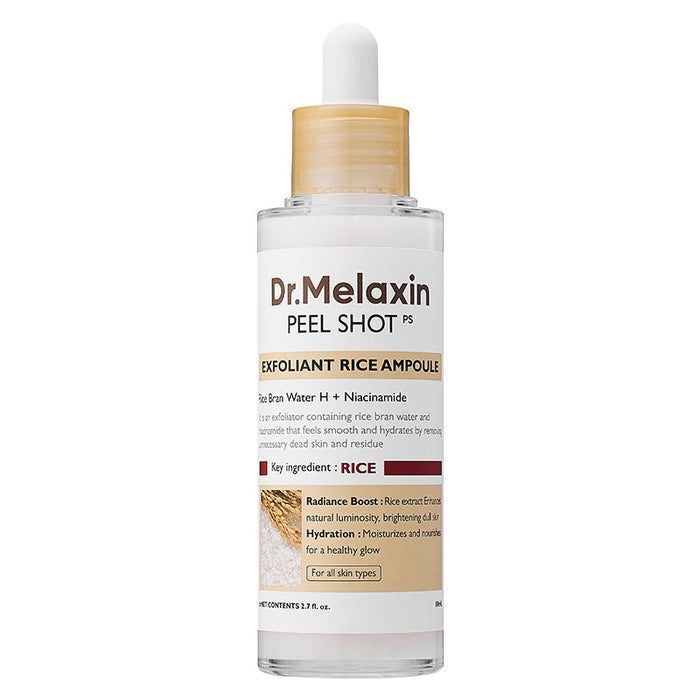 Dr.Melaxin Peel Shot Exfoliant Rice Ampoule Sérum Exfoliant 80ml