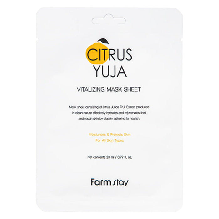 Farmstay Citrus Yuja Masque Tissu Vitalisant Éclat 23ml