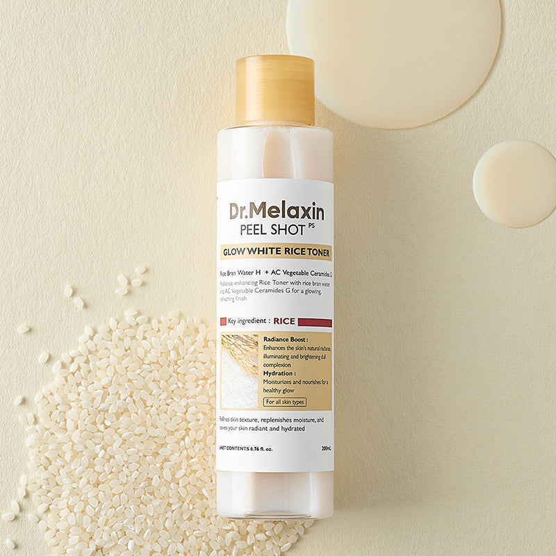 Dr.Melaxin Peel Shot Glow White Rice Toner Tonique Éclat 200ml
