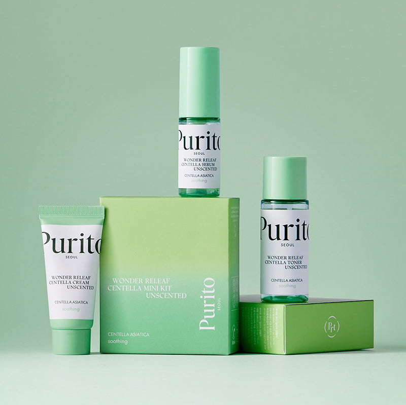 Purito Seoul Wonder Releaf Centella Mini Kit Sans Parfum 3 Pièces