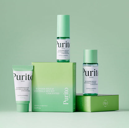Purito Seoul Wonder Releaf Centella Mini Kit Sans Parfum 3 Pièces