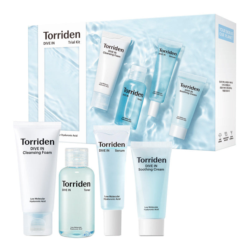Torriden DIVE IN Trial Kit Coffret Soin Hydratant 4pcs