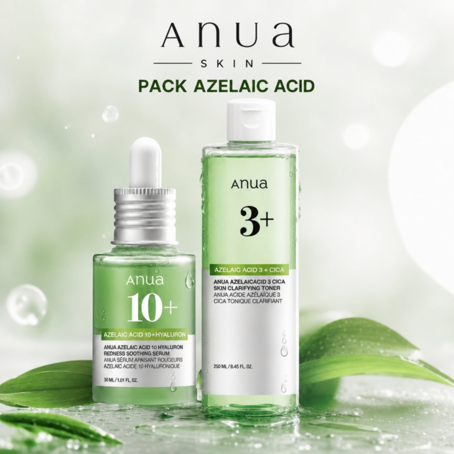 Pack Anua - Toner Azelaic Acid 3+ & Sérum Azelaic Acid 10+